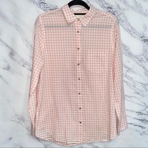 JCrew Gingham classic button-down shirt